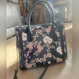 Nine West Floral Black Handbag